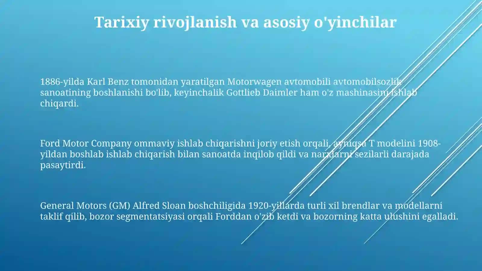 Sanoat avtomobilsozlik sphasini rivojlanoshi 3