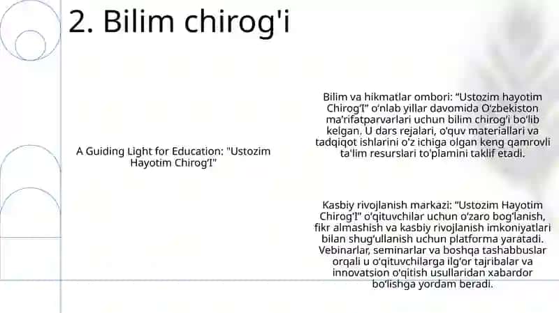 Ustozim Hayotim ChirogʻI 3
