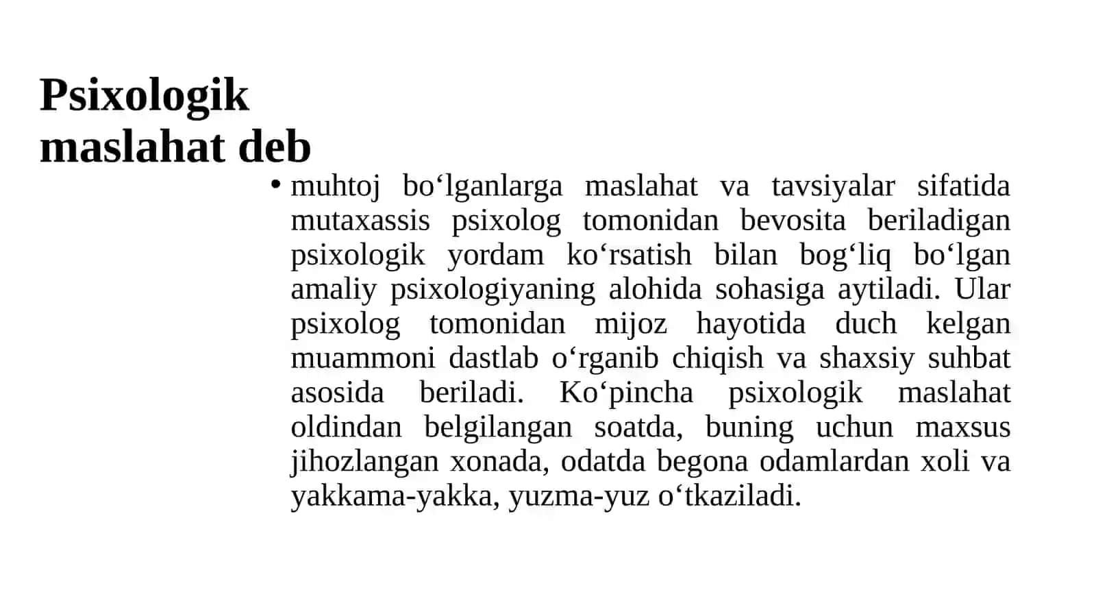 Psixologik maslahatning umumiy muammolari 3
