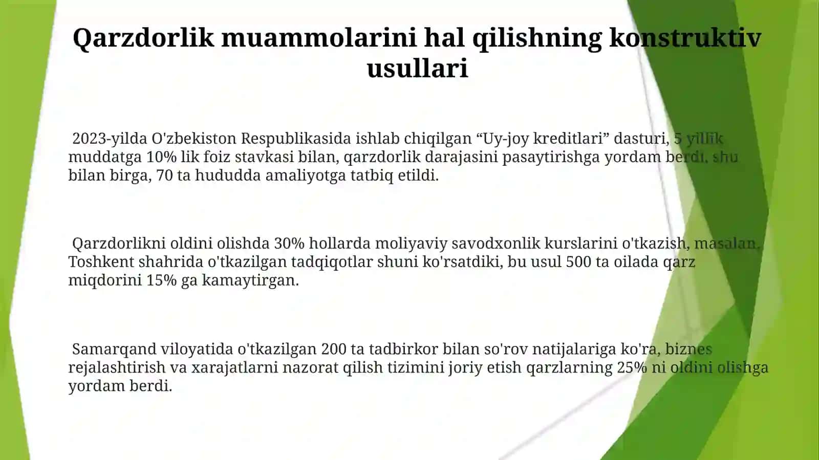 Debitorlik va kreditorlik qarzlaring yuzaga kelishini oldini olish yo'llari 3