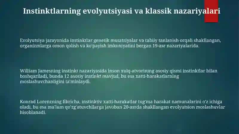 Instinktlarga zamonaviy yondashuv 3