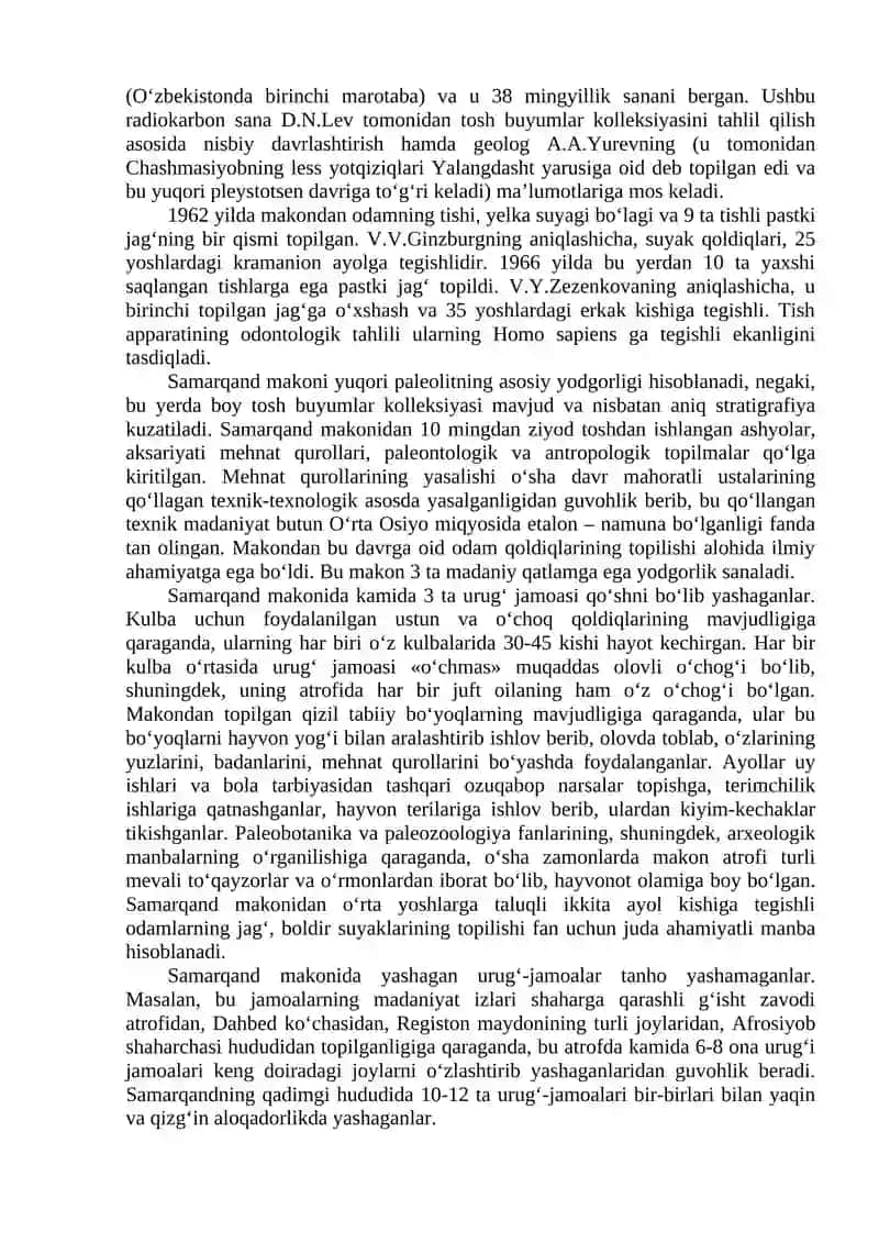 SAMARQANDNING JAHON SIVILIZATSIYASIDA TUTGAN OʻRNI: SHAHARNING SHAKLLANISH VA TARAQQIYOT BOSQICHLARI 3