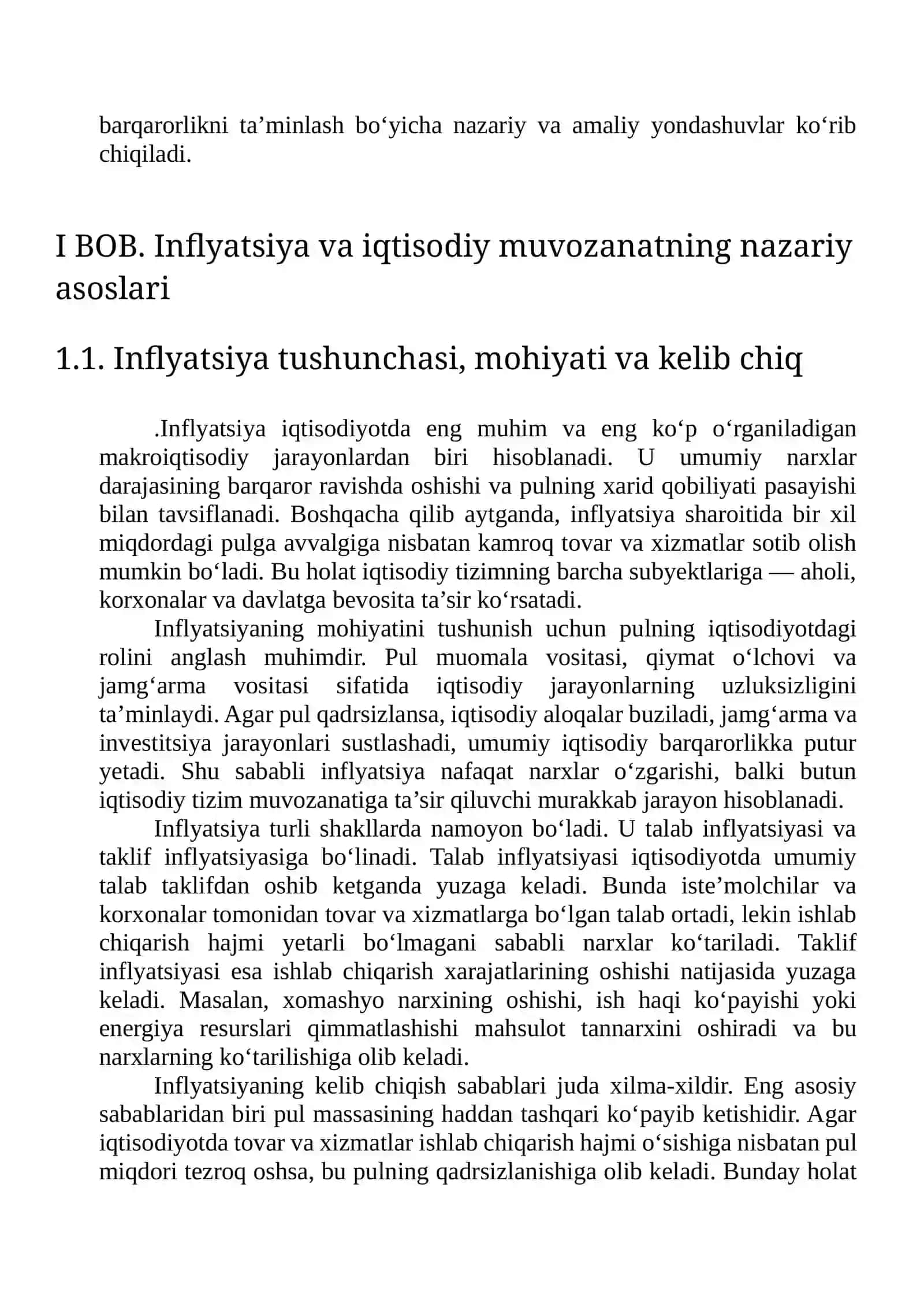 Iqtisodiy muvozanatda infiliyatsiyaning pul oqimlari muammmosi 3