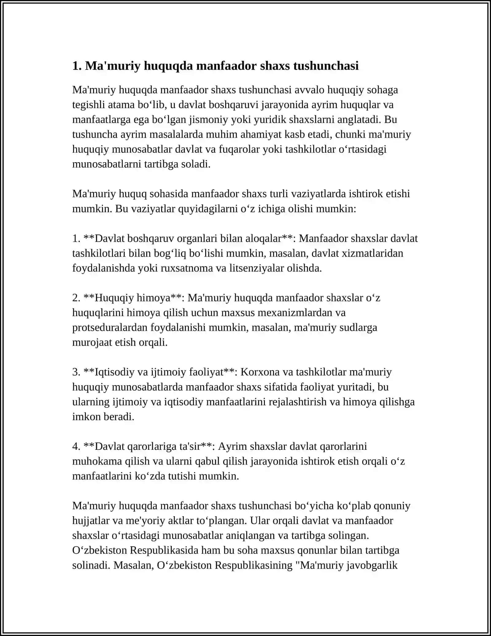 MA'MURIY HUQUQDA MANFAATDOR SHAXSLAR HUQUQLARINING USTUNLIGI PRINSIPI 3
