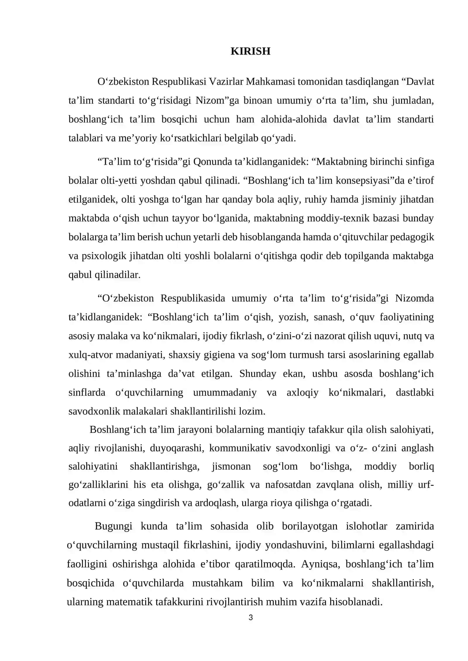 Og‘zaki matematik mashqlardan foydalanib 4-sinf o‘quvchilarini o‘quv faolligini rivojlantirish 3