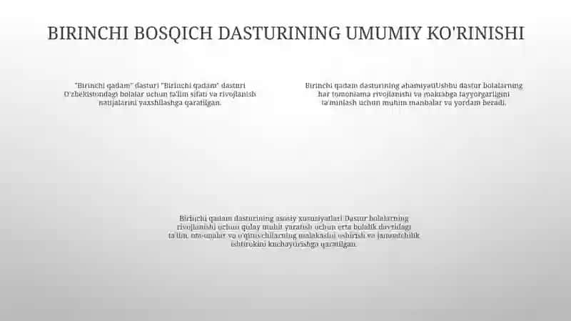Maktabgacha Yoshdagi Bollar Rivojlanishda Ilk Qadam Dasturi 3