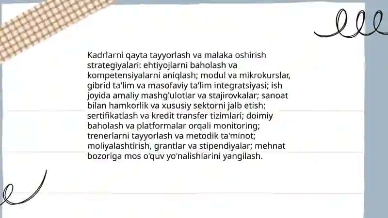 Kadrlarni qayta tayyorlash va malaka oshirish strategiyalari 3