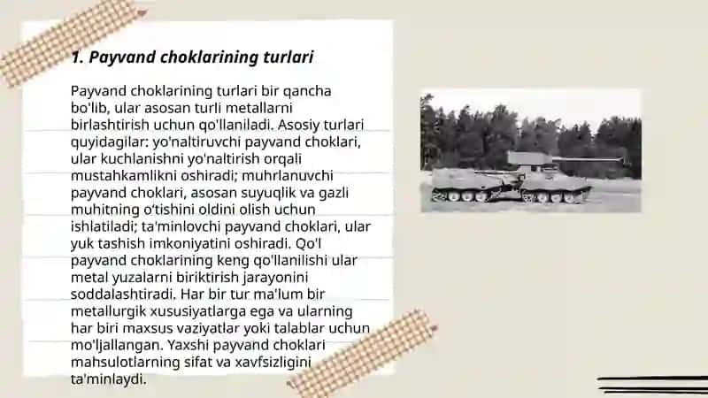 Payvand choklari va ularning turlari 3