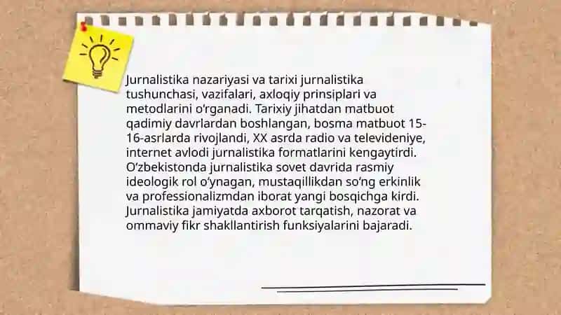 Jurnalistika va ommaviy kommunikatsiya asoslari 3