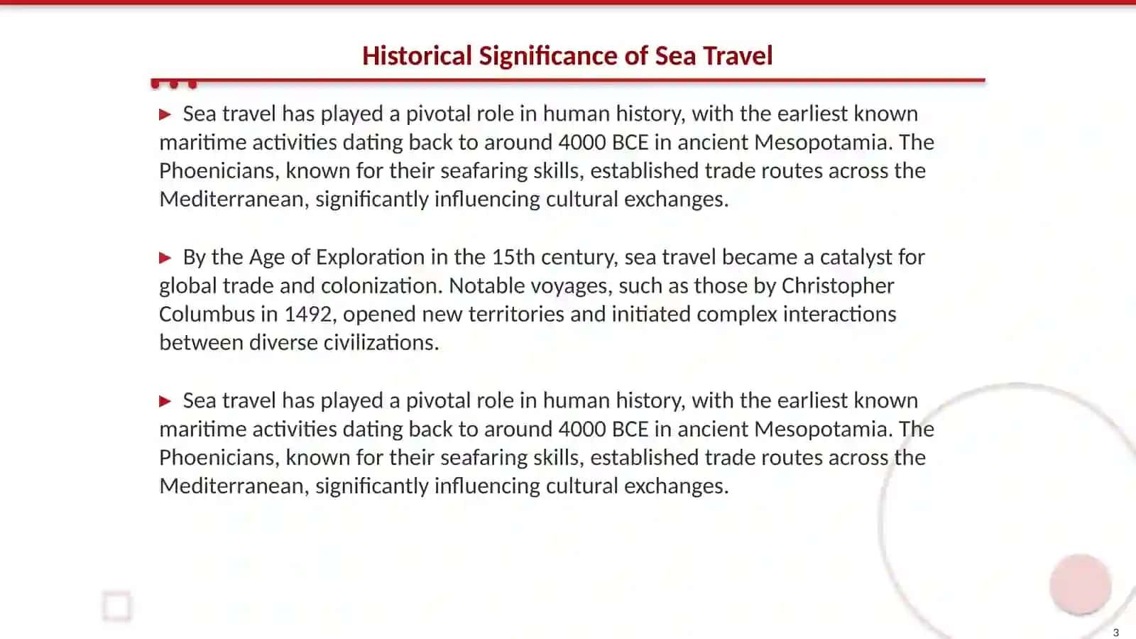 Travelling bu sea 3