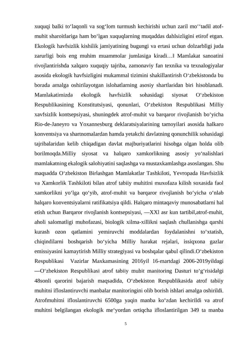MINTAQAVIY TARAQQIYOTINING EKOLOGIK JIHATLARI VA TABIATDAN FOYDALANISHNING MINTAQAVIY MUAMMOLARI 3