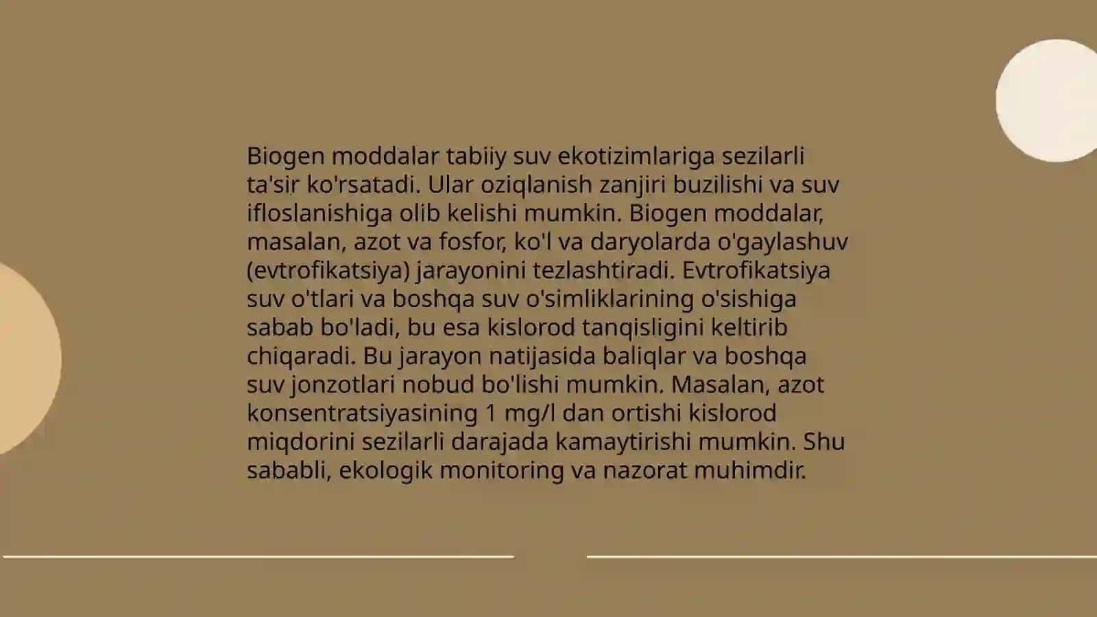Biogen moddalar tabiiy suv ekotizimlariga 3