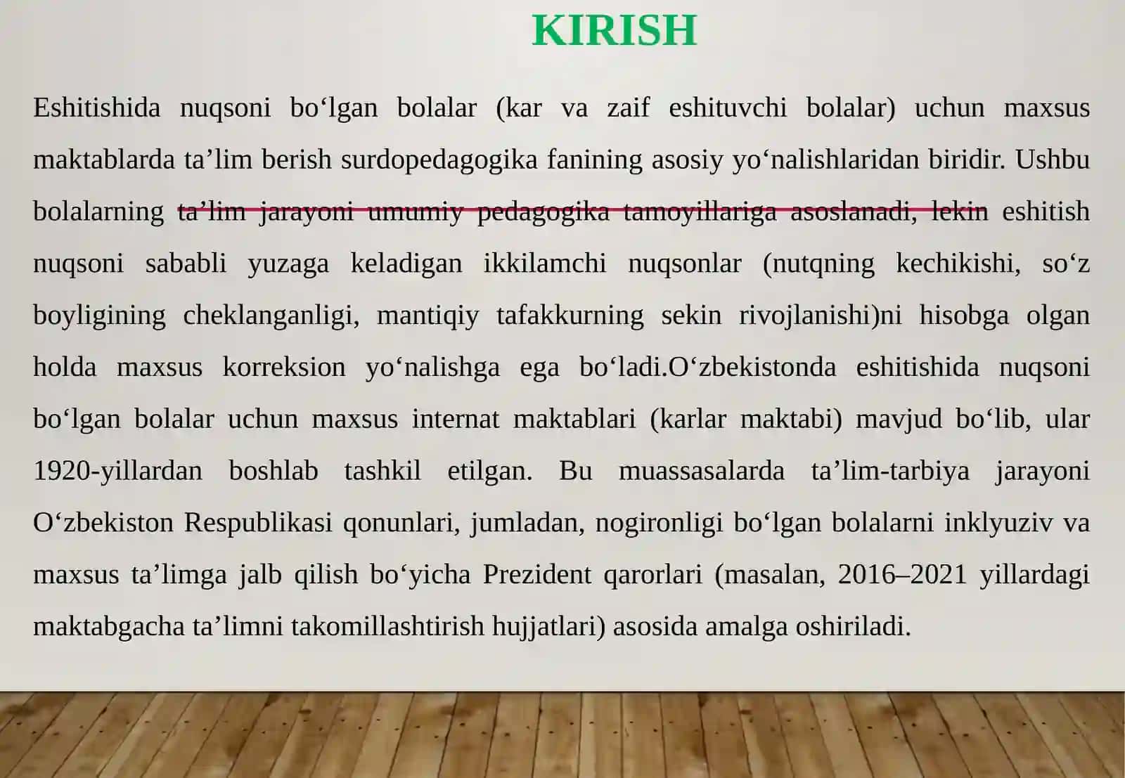 ESHITISHIDA NUQSONI BO‘LGAN BOLALAR MAKTABIDA TA’LIM TAMOYILLARI VA METODLARI 3