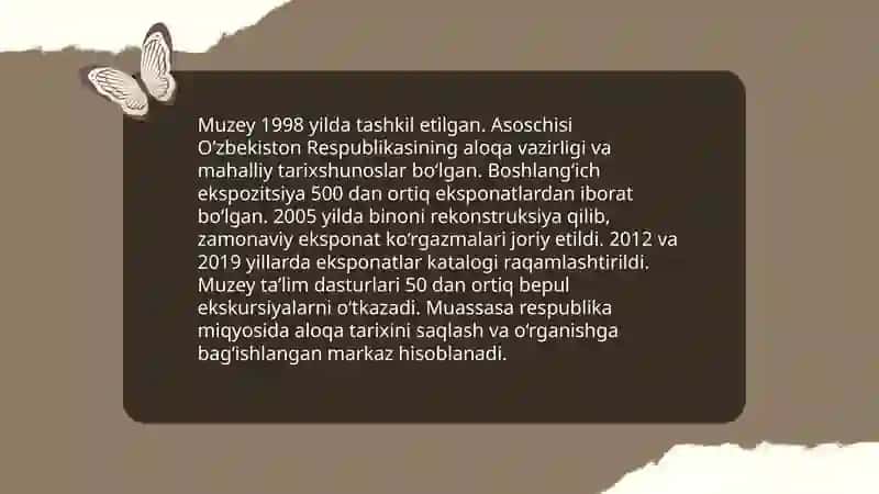 Muzeyning tashkil etilishi va tarixi 3