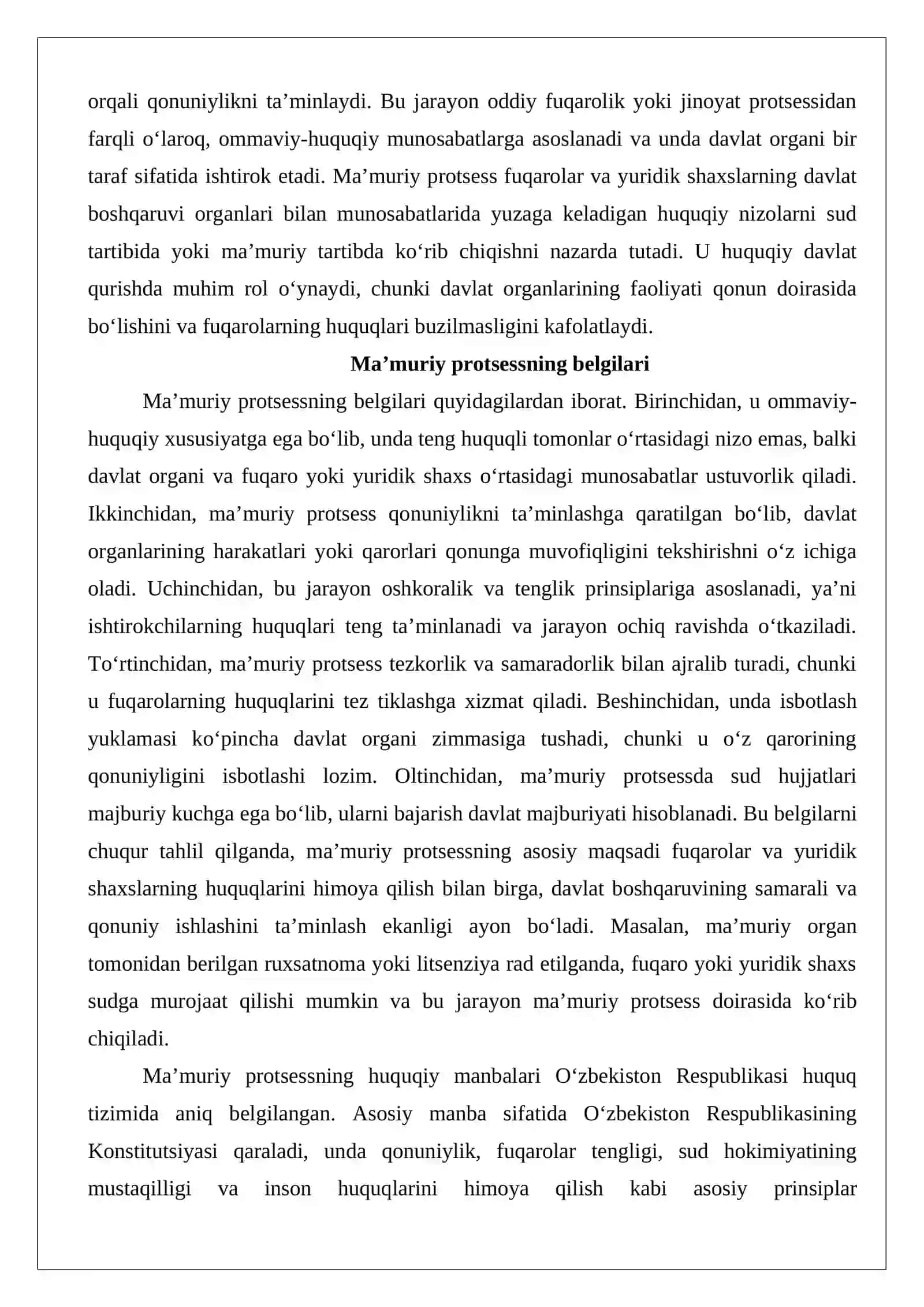 Ma’muriy protsess tushunchasi, mohiyati va turlari 3