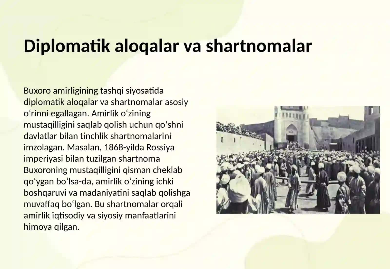 Buxoro amirligining tashqi siyosati 3