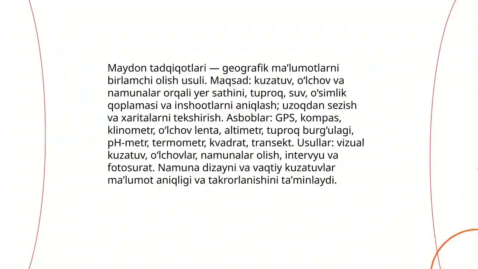 Asosiy geografik maʼlumotlar olish turlari 3