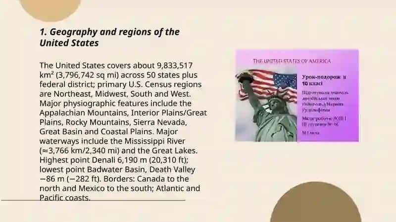 The United States of America. General information 3