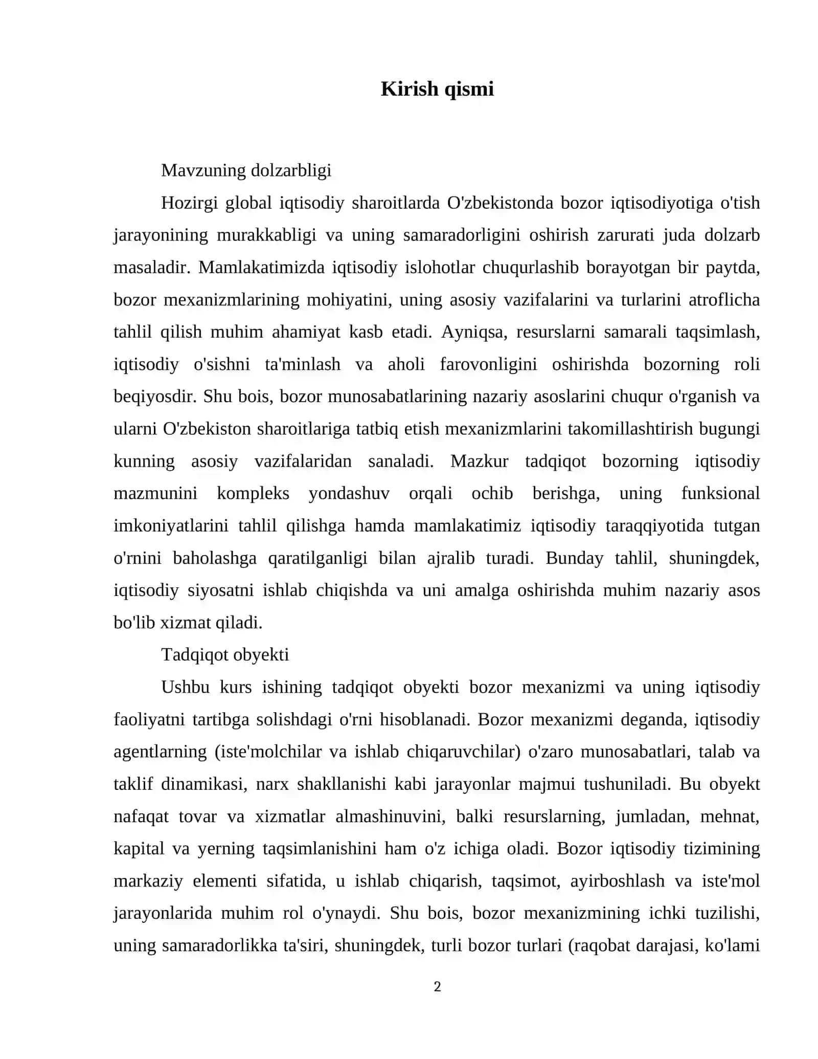 Bozorning iqtisodiy mazmuni , uning vazifalari va turlari . 3