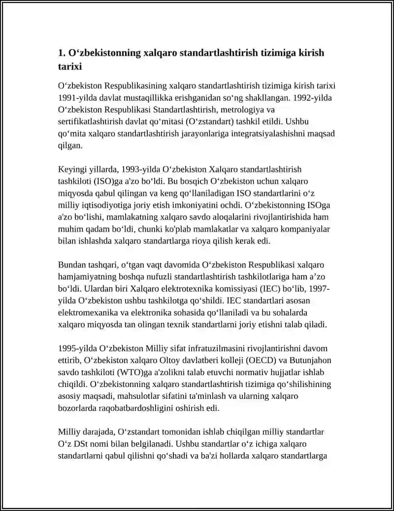 OʻZBEKISTON RESPUBLIKASI XALQARO STANDARTLASHTIRISH TIZIMI 3