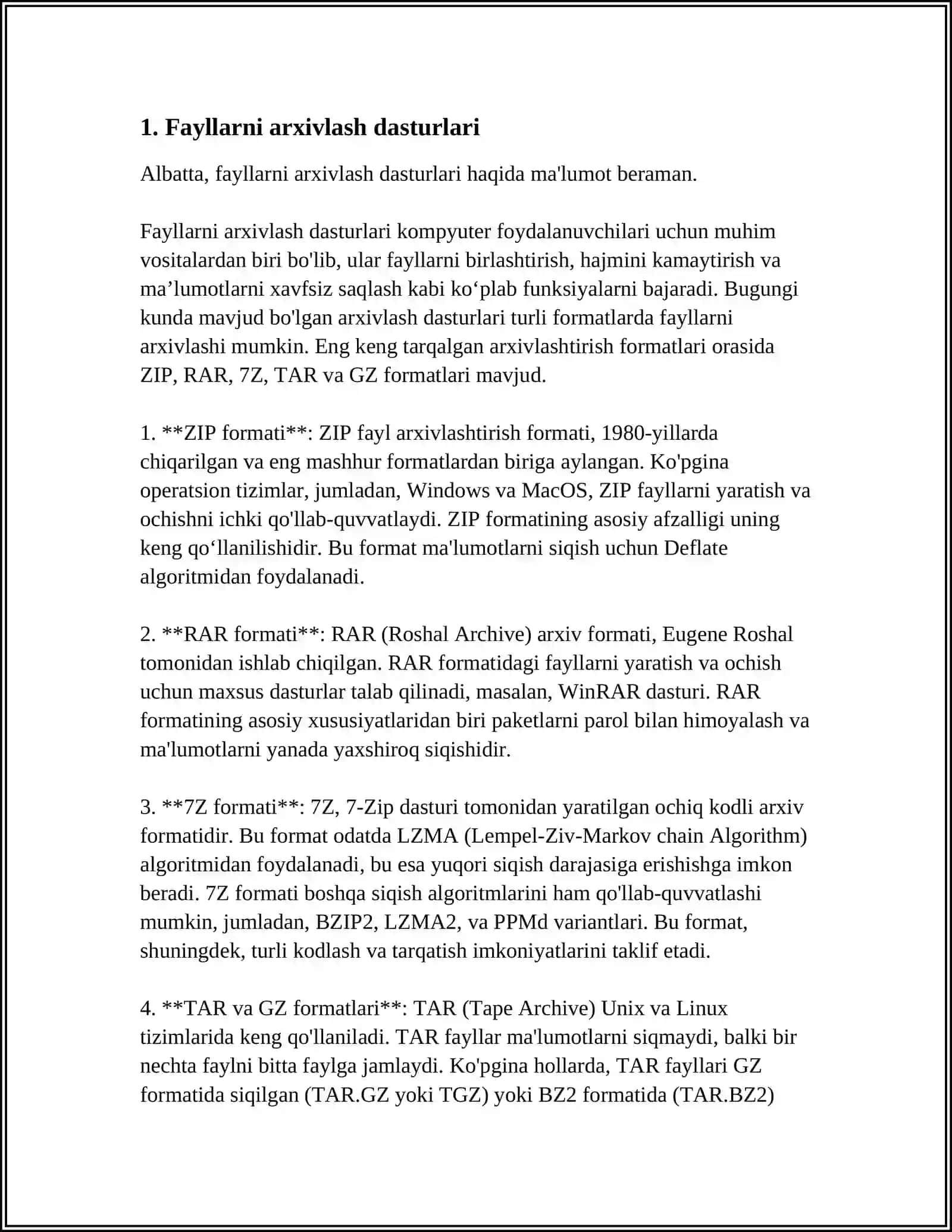 Fayllarni arxivlash va arxiv fayllarni ochish 3