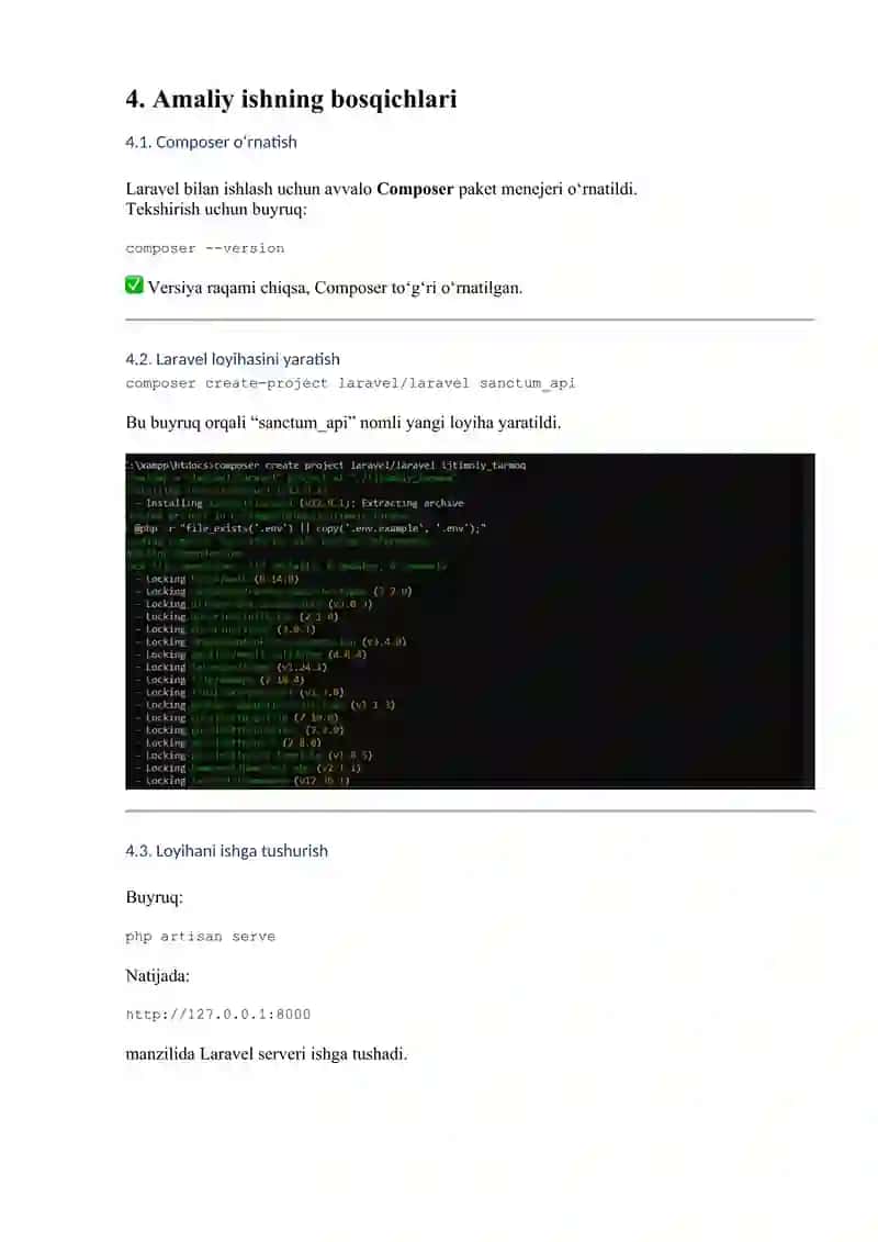 Laravel Sanctum orqali API yaratish va Postman yordamida testlash 3