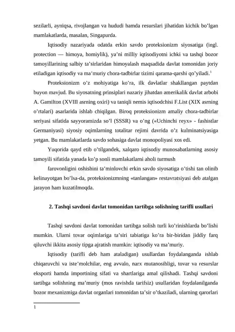 O‘zbekistonda tashqi iqtisodiy faoliyatning davlat tomonidan tartibga solinishi 3