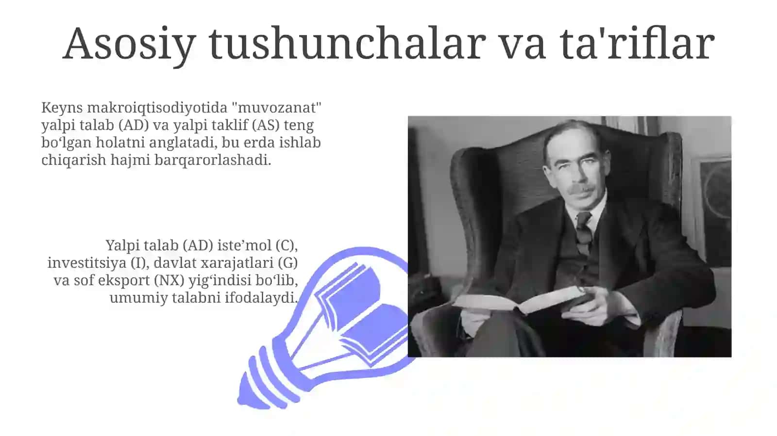 Keynsning tovarlar va xizmatlar bozorida makroiqtisodiy muvozanat modeli 3