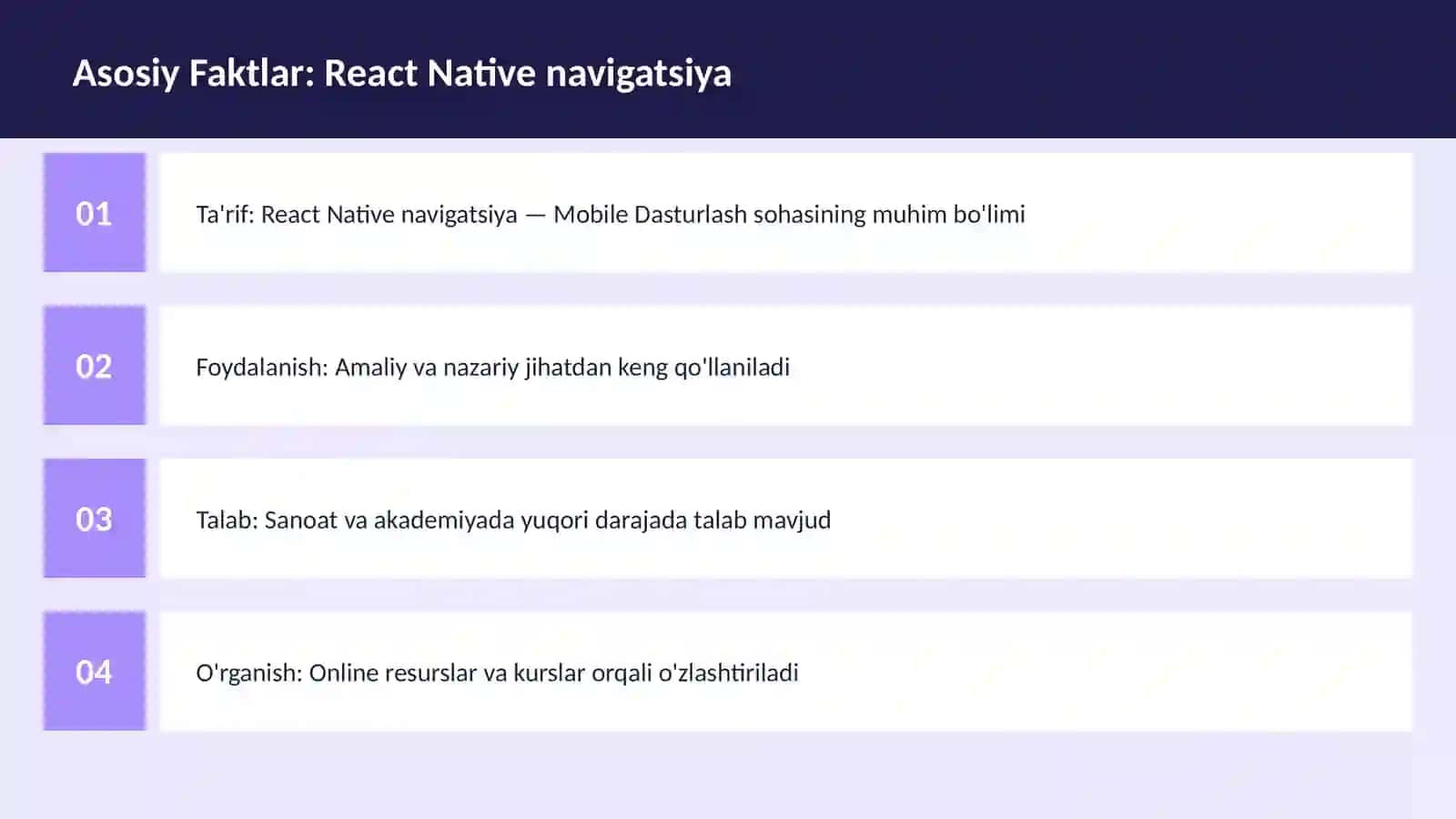 React Native navigatsiya 3