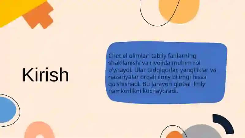 Chet el olimlarining tabiiy fanlarni shakllanishi va rivojlantirishga qo'shgan hissalari 3