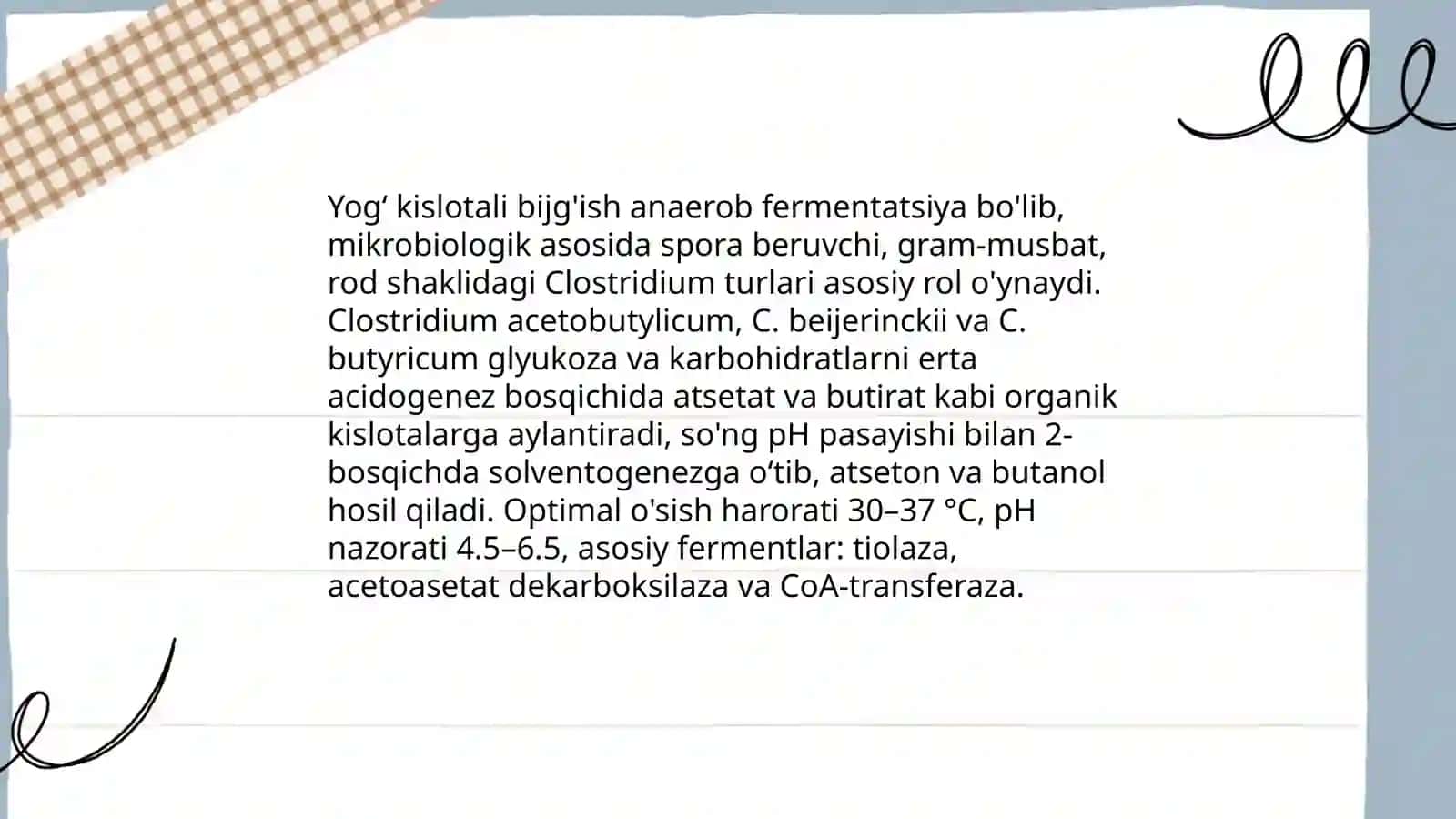 Yogʻ kislotali va aseton-butilli bijg'ish 3