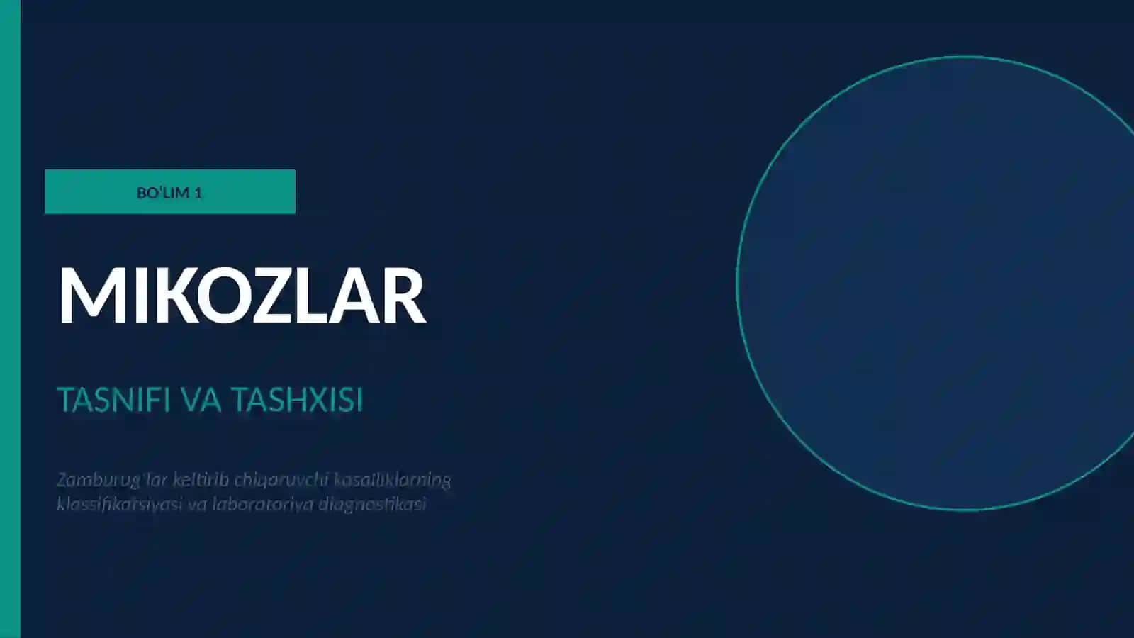 Mikoz qo'zgatuvchilari  yuza va chuqur mikoz (zamburug'li kasalliklar) 3