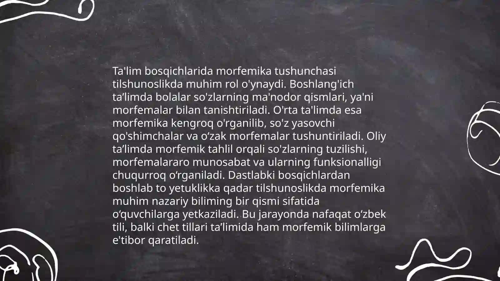 Ta'lim bosqichlarida morfemika o‘qitish bo‘yicha dars ishlanmalari 3
