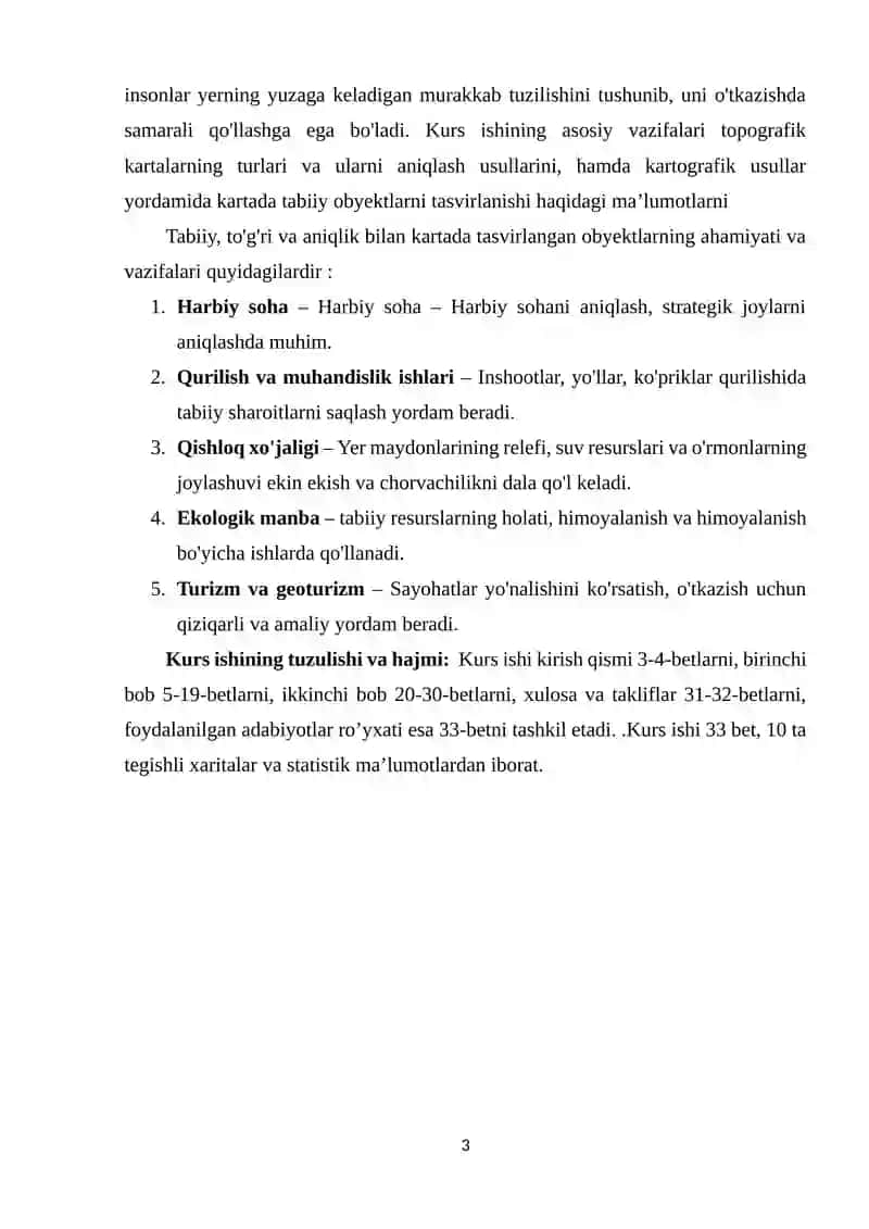 Topografik kartalar va ular haqida umumiy ma’lumotlar 3
