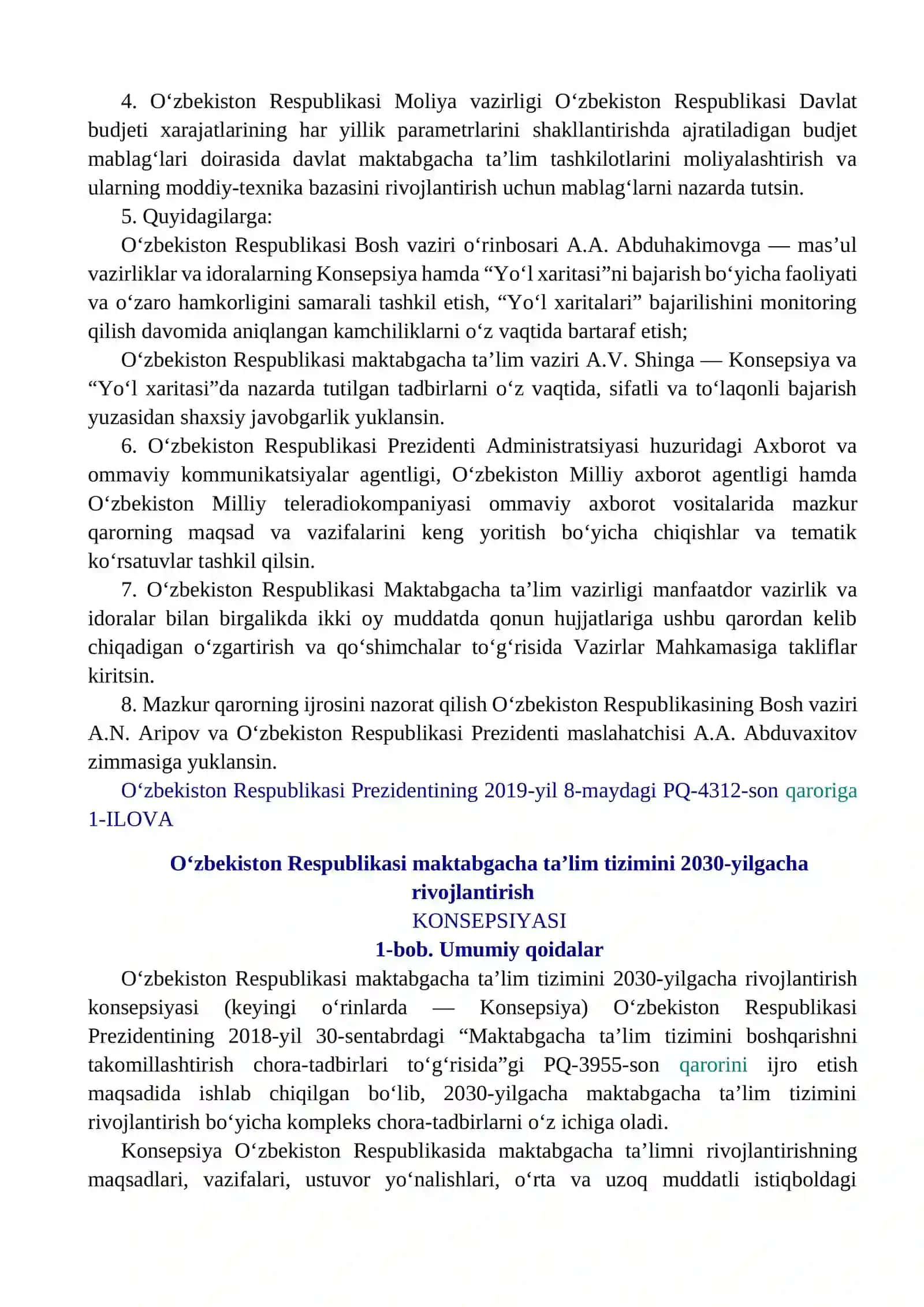 O‘zbekiston Respublikasi Maktabgacha ta’limi tiziminini 2030 yilgacha rivojlantirish Konsepsiyasi 3