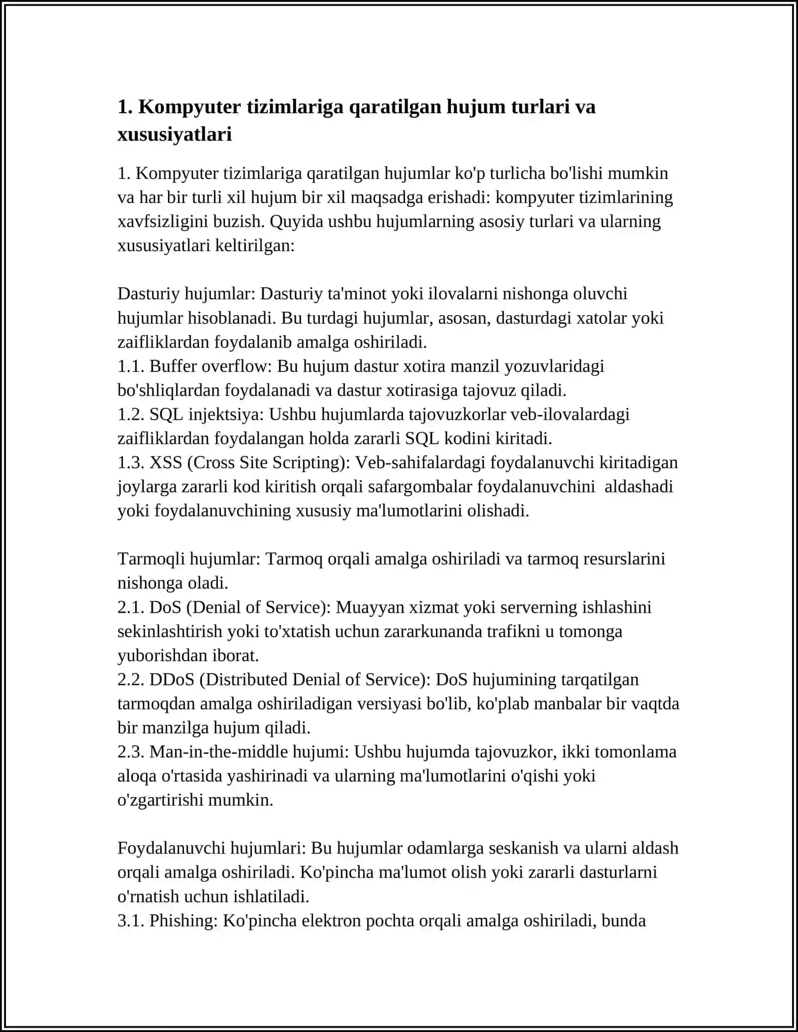 KOMPYUTER TIZIMIGA QARATILGAN HUJUMLARNI ANIQLASH VA BARTARAF ETISH 3