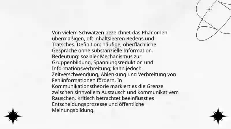 Von vielem Schwatzen 3