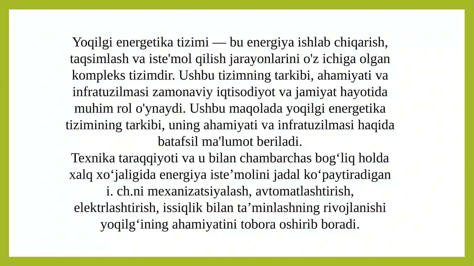 Yoqilgi energetika tizimi 3