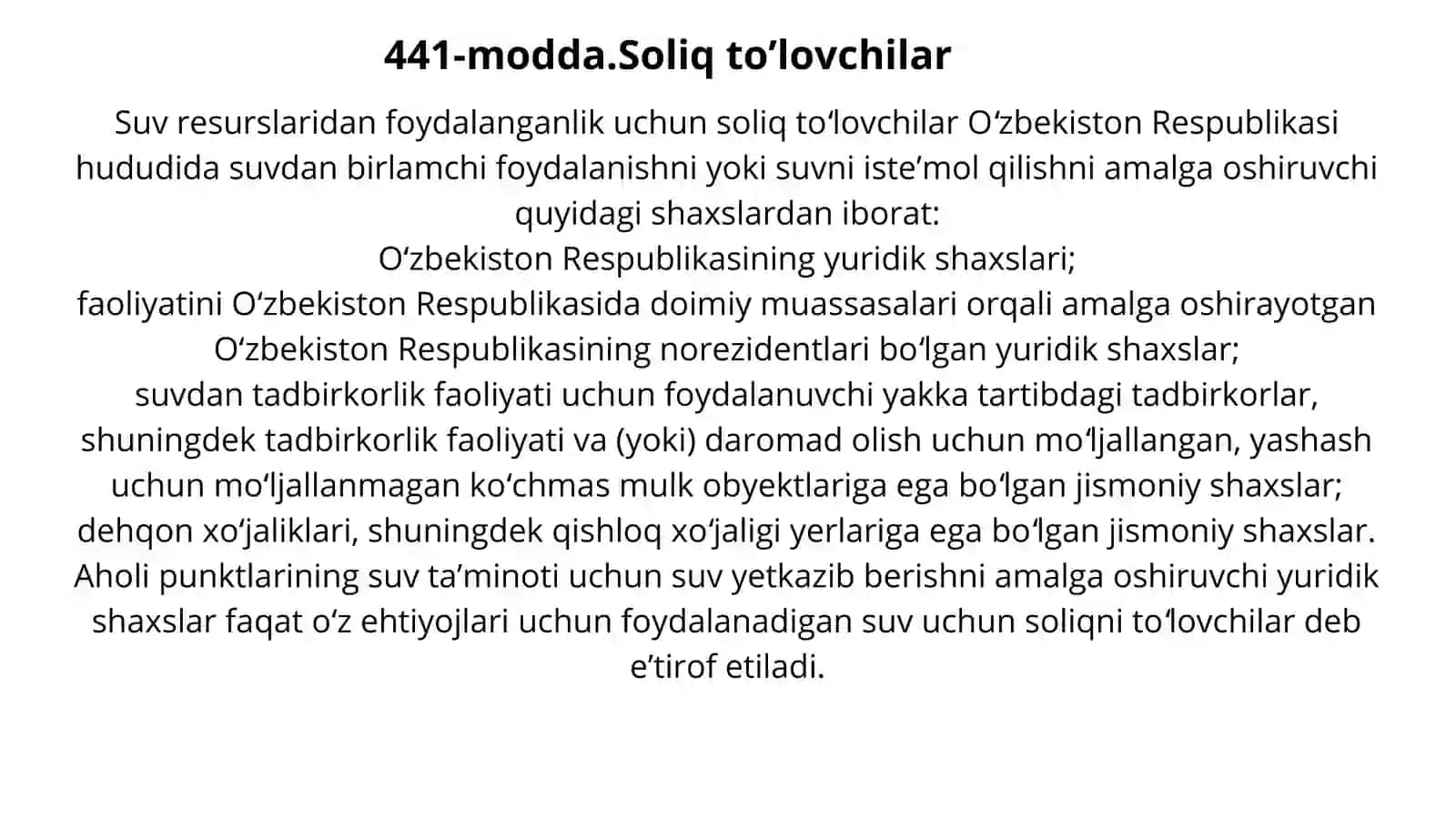 Suv resurslaridan foydalanganlik uchun soliqning iqtisodiy mohiyati va ahamiyati 3