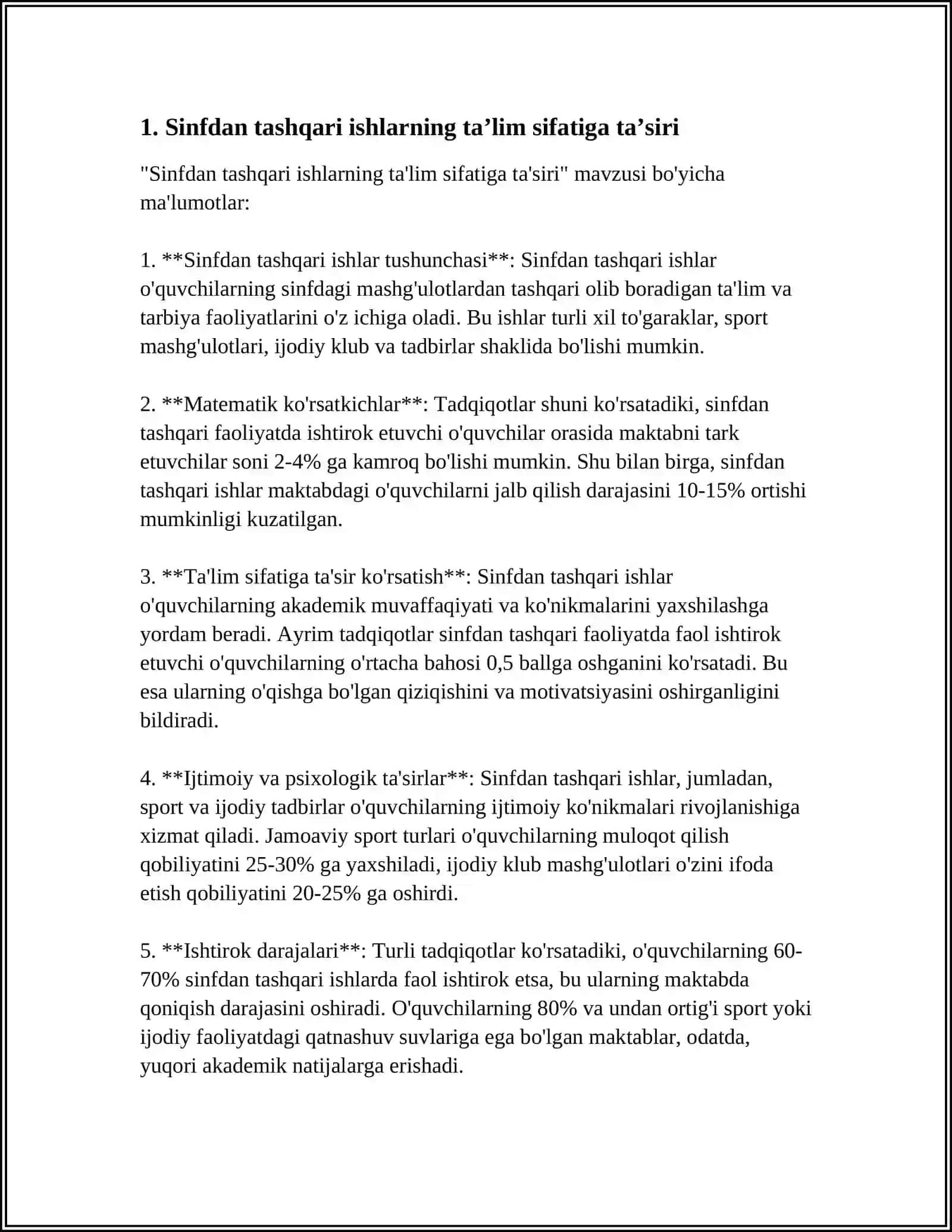 TAʼLIM SIFATINI OSHIRISHDA SINFDN TASHQARI ISHLAR AHMIYATI 3