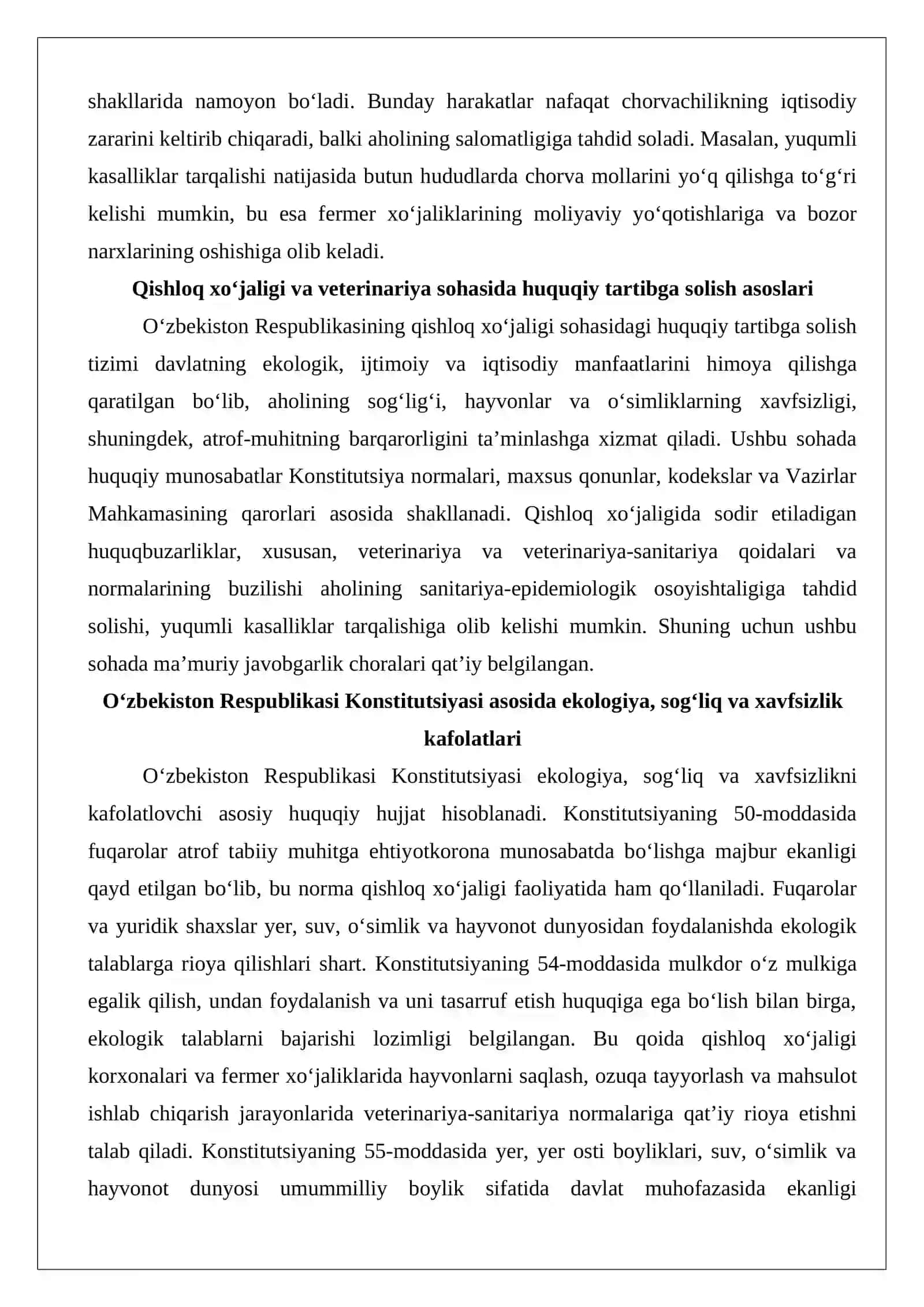 Qishloq xo’jaligidagi huquqbuzarlik, veterinariya, veterinariya-sanitariya qoidalari va normalarini buzganlik sohasidagi ma’muriy huquqbuzarliklar tarkibi 3