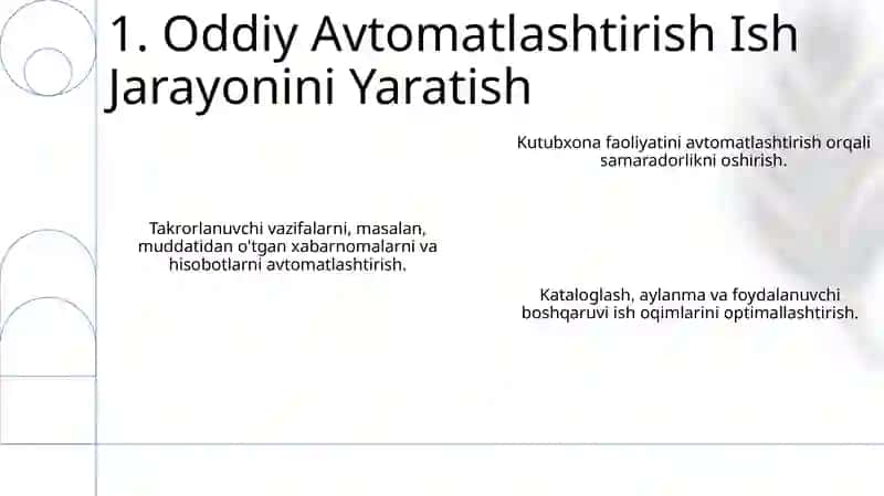 MS EXCEL dasturida kutubxonalarda avtomatlashtirilgan ish oʻrinlarini yaratish 3
