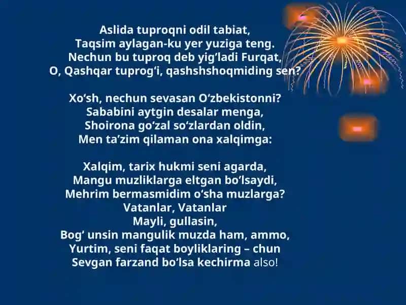Men nechun sevaman O`zekistonni 3