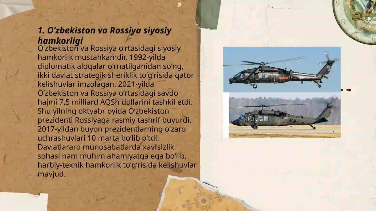 Oʻzbekiston Respublikasining Rossiya, Xitoy, AQSH bilan munosabati 3