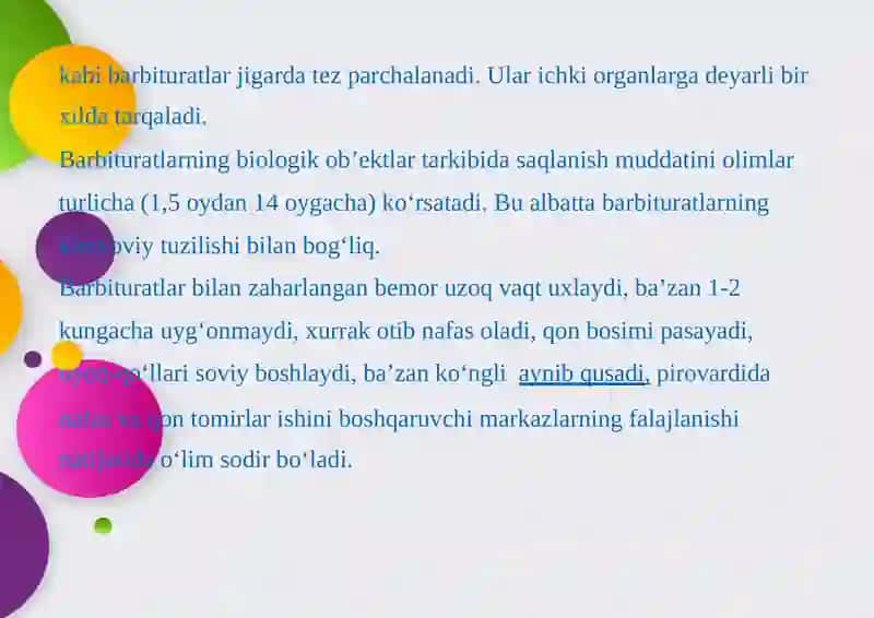 BARBITUR KISLATA VA UNING ASOSIDA OLINGAN DORI VOSITALAR 3