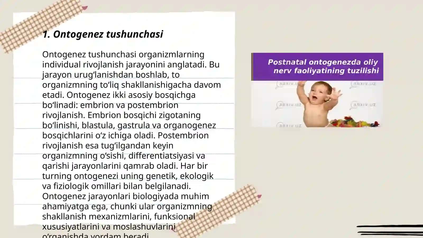 Ontogenezda inson psixikasining rivojlanishi 3