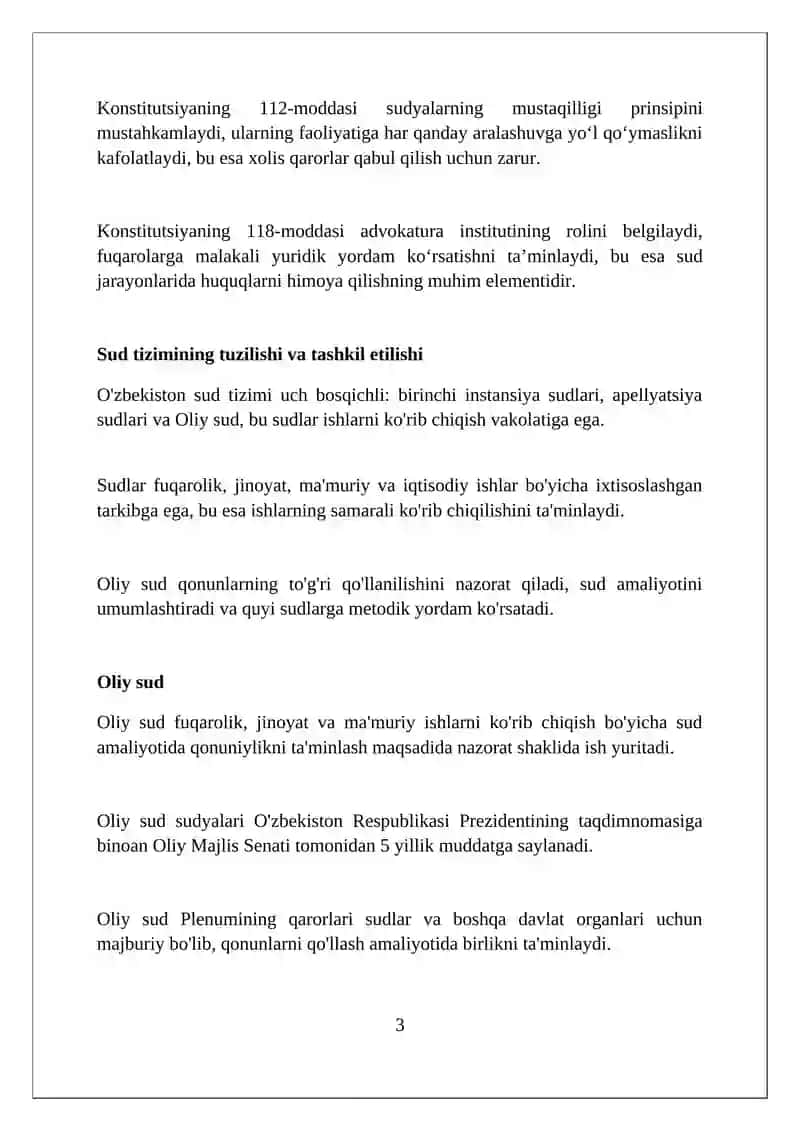 Oʻzbekiston Respublikasida Sudlov tizimi 3