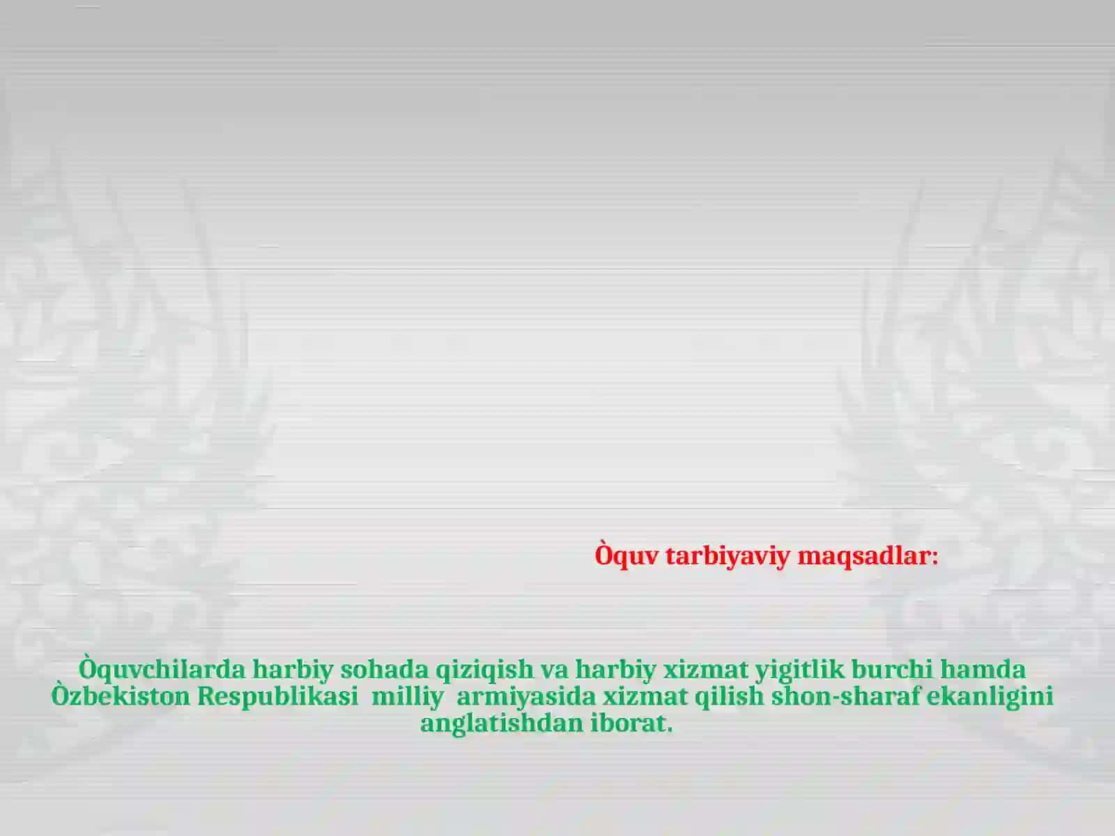 O’zbekiston Respublikasi Qurolli Kuchlari 3