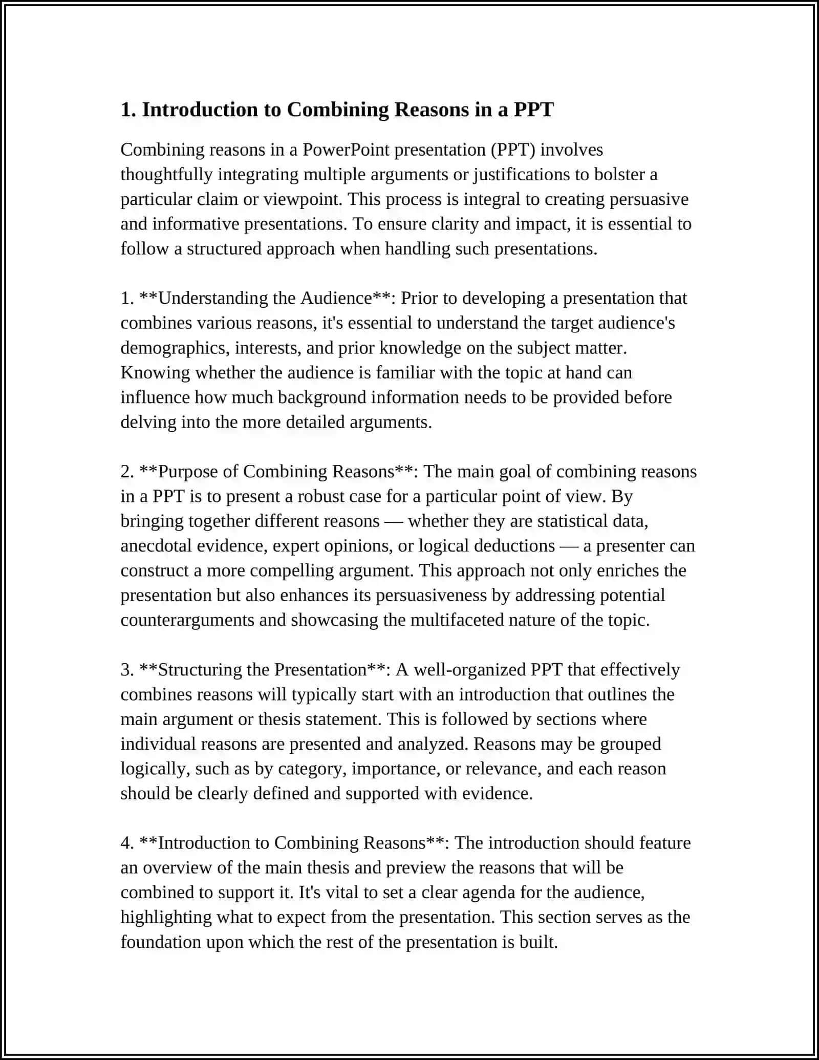 TOPIC IS COMBINING REASONS PPT 3