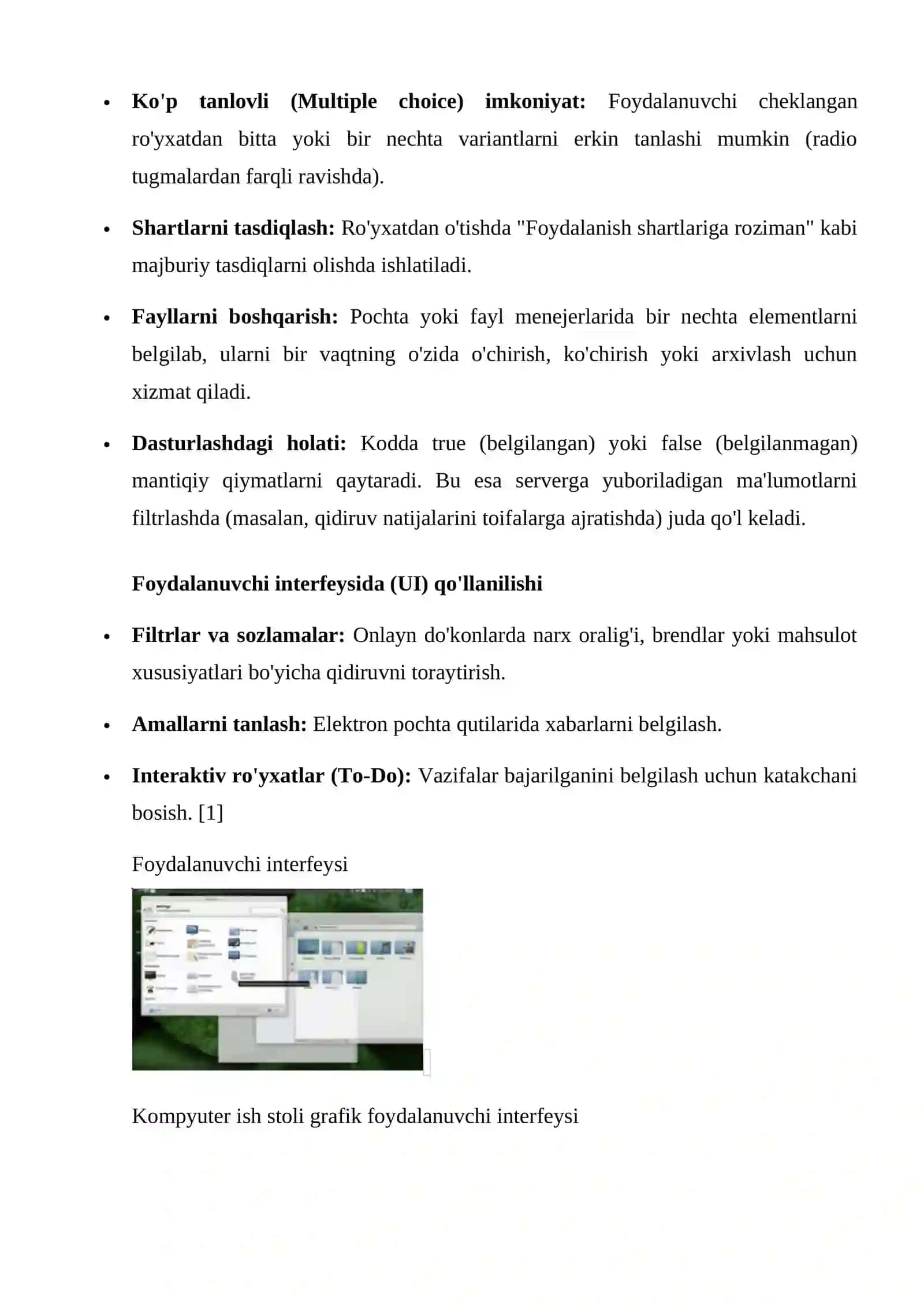 Cheskbox tanlanganda qo'shimcha maydoni ochish 3